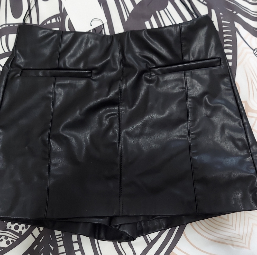ZARA pleather skort